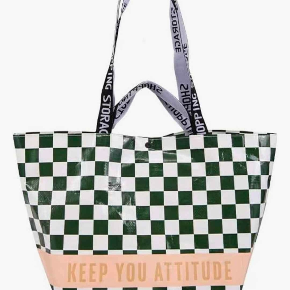 New XL Size Waterproof Fashionable Checkered Tote Bag